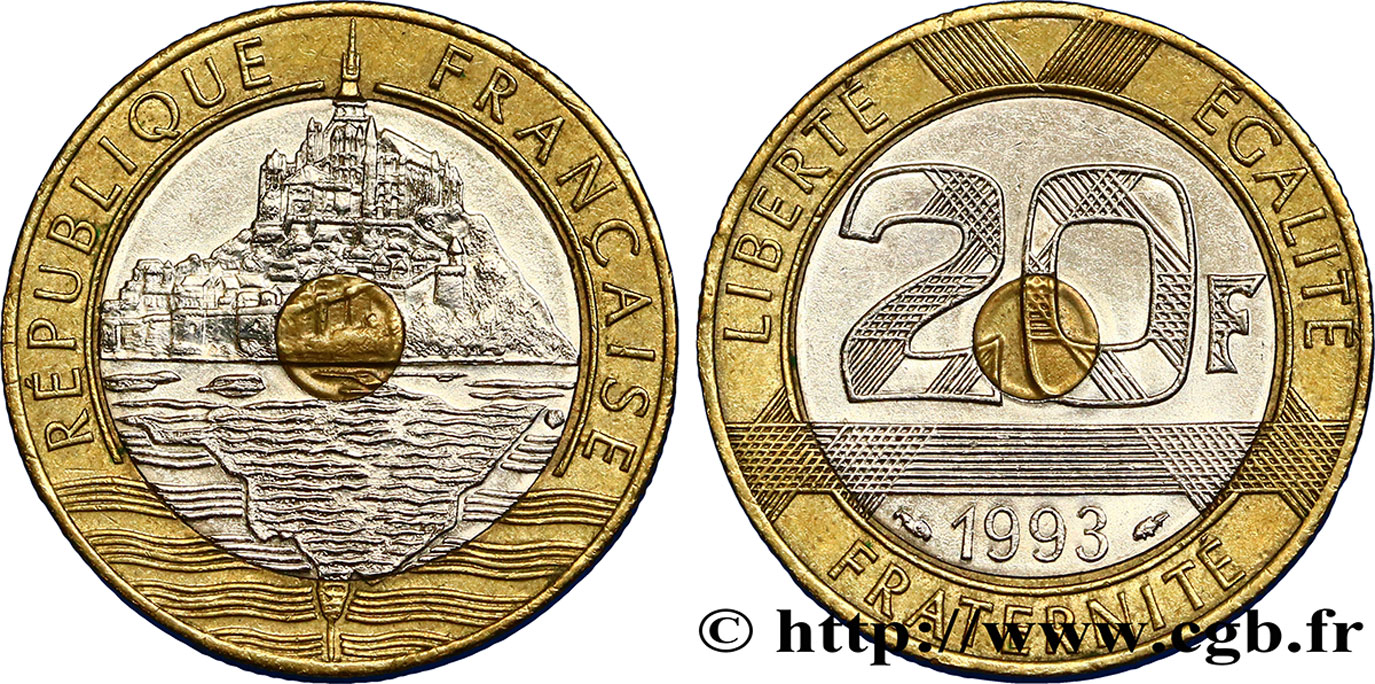 20 francs Mont Saint-Michel 1993 Pessac F.403/7 MBC50