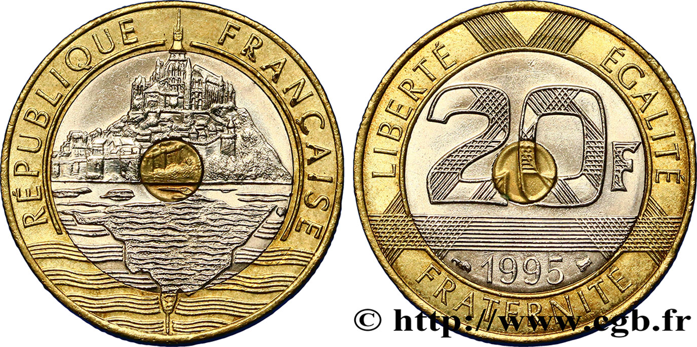 20 francs Mont Saint-Michel 1995 Pessac F.403/11 SUP55