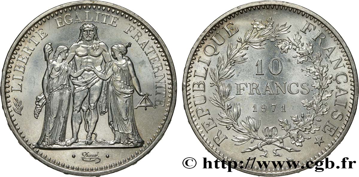 10 francs Hercule 1971  F.364/10 SPL55 