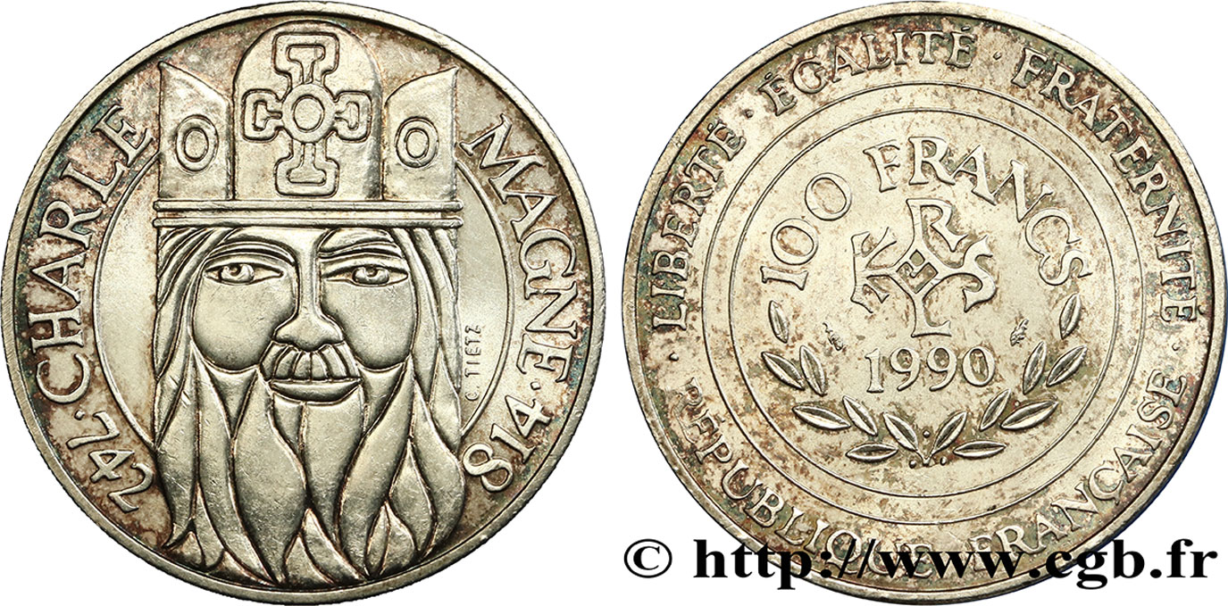 100 francs Charlemagne 1990  F.458/2 TTB 