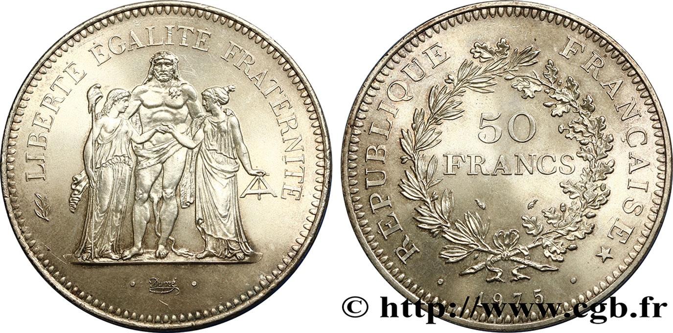 50 francs Hercule 1975  F.427/3 AU55 