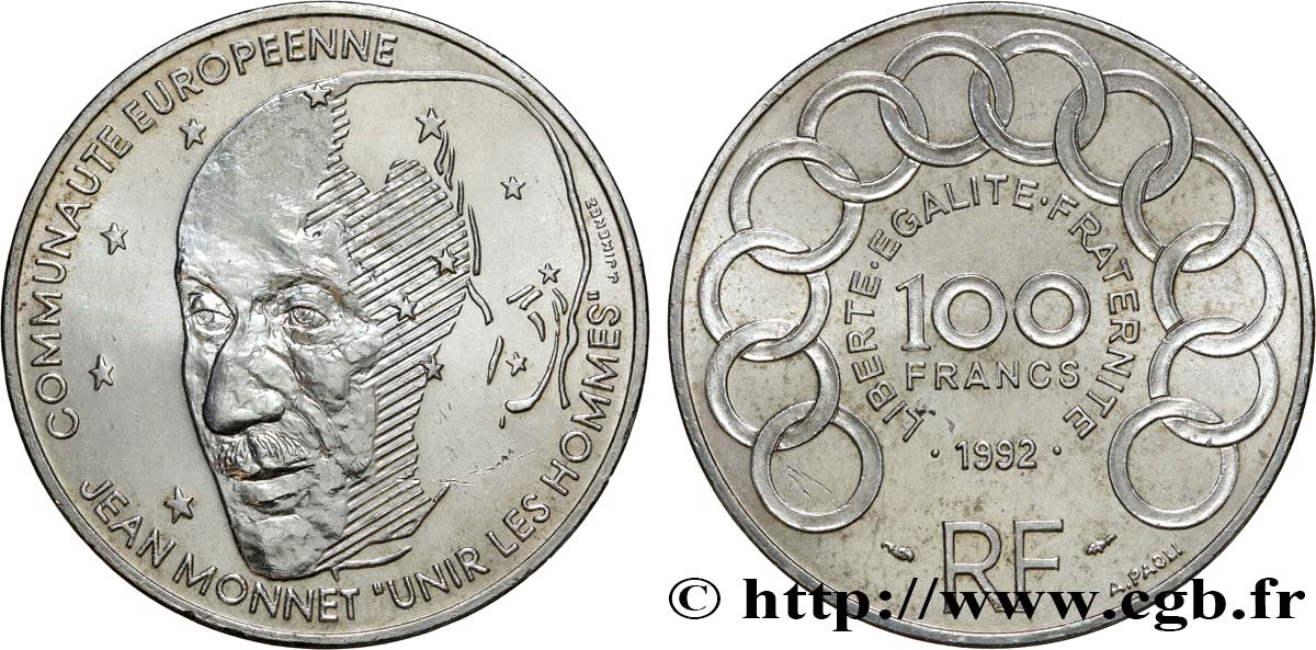 100 francs Jean Monnet 1992  F.460/2 AU 