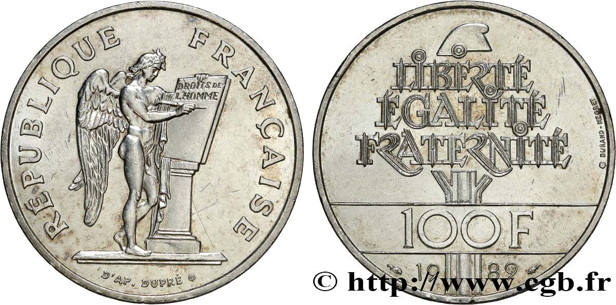 100 francs Droits de l’Homme 1989 F.457/2 SUP55