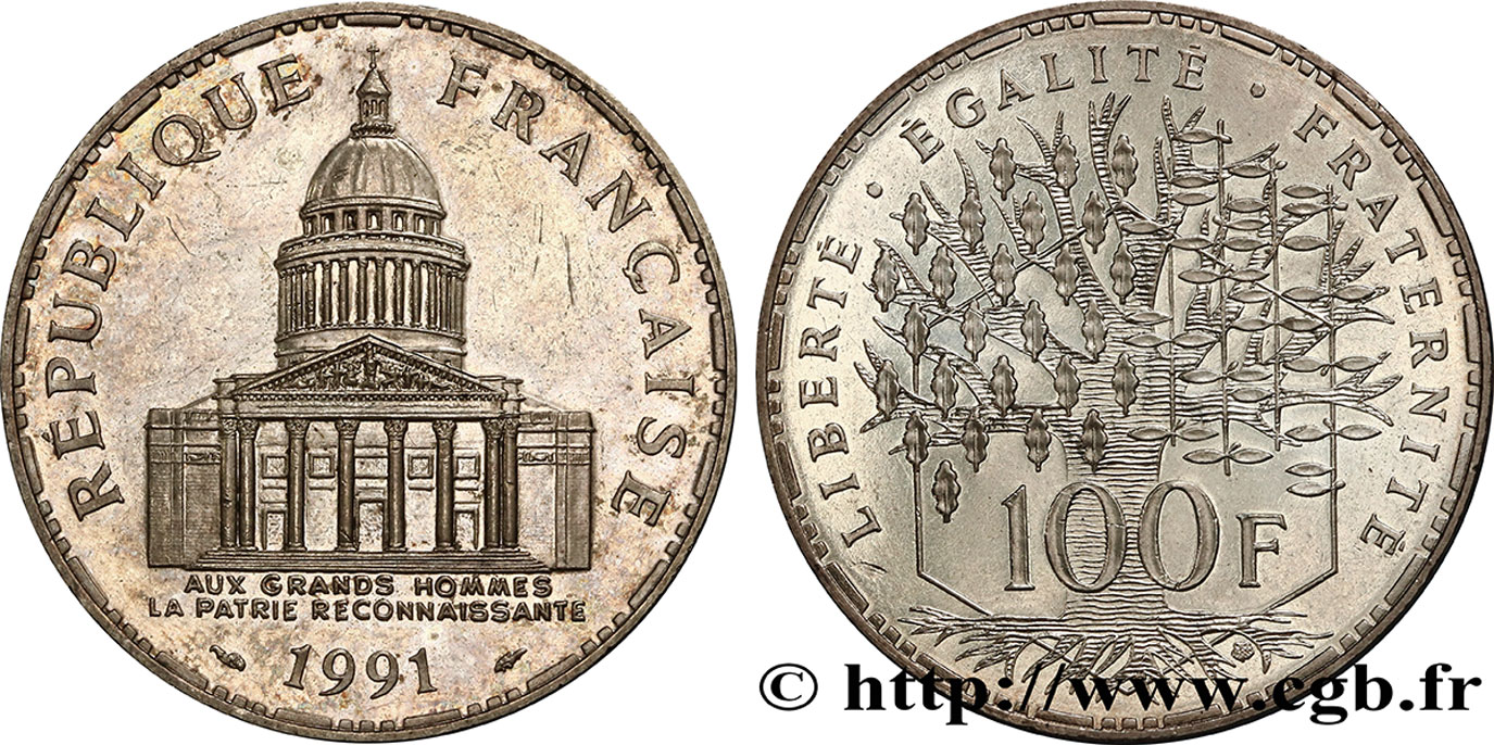 100 francs Panthéon 1991  F.451/11 MS63 