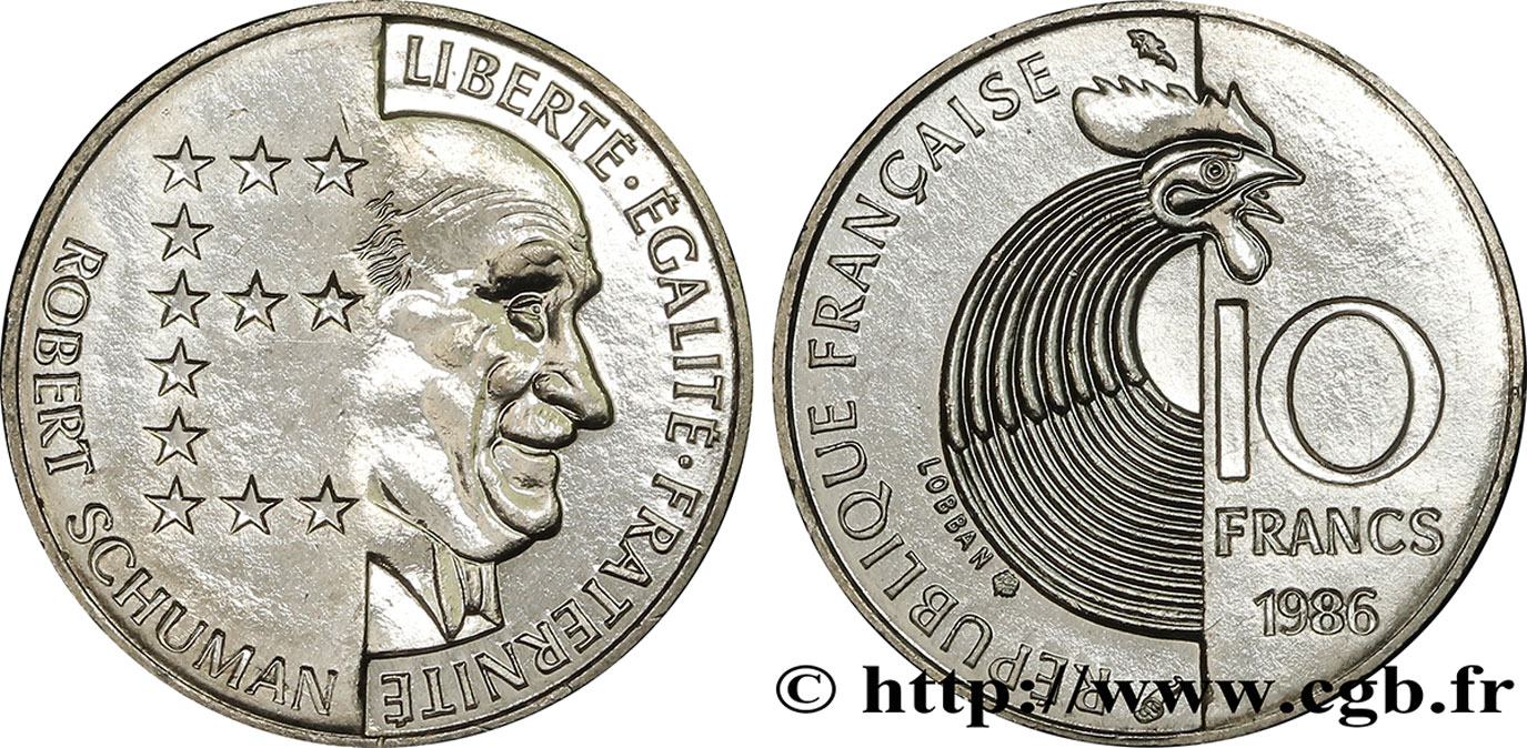 10 francs Robert Schuman 1986 Pessac F.374/2 AU58