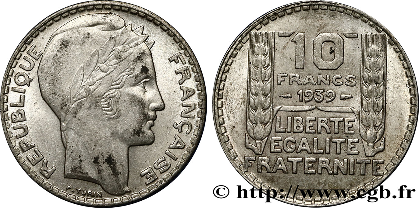 10 francs Turin 1939  F.360/10 SS52 