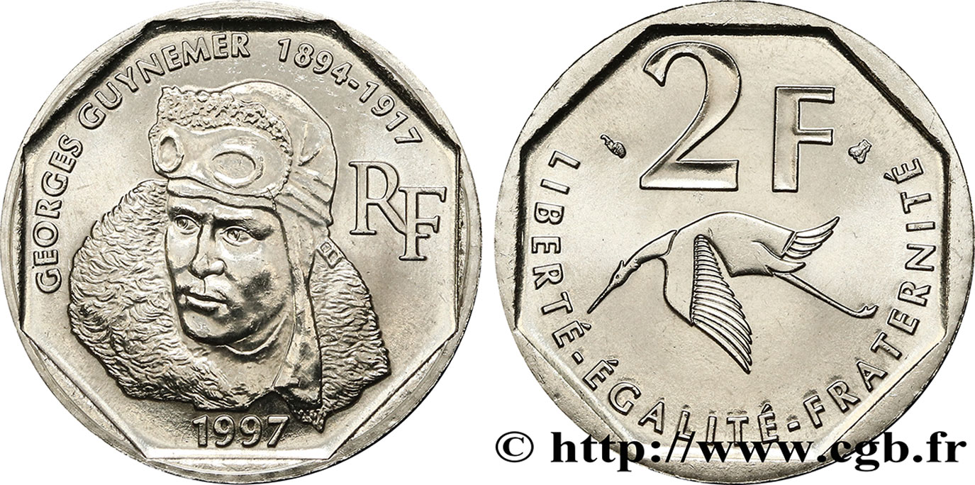 2 francs Georges Guynemer 1997 Pessac F.275/2 fST63 
