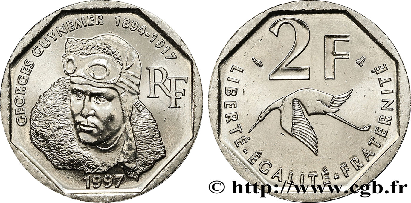 2 francs Georges Guynemer 1997 Pessac F.275/2 MS63