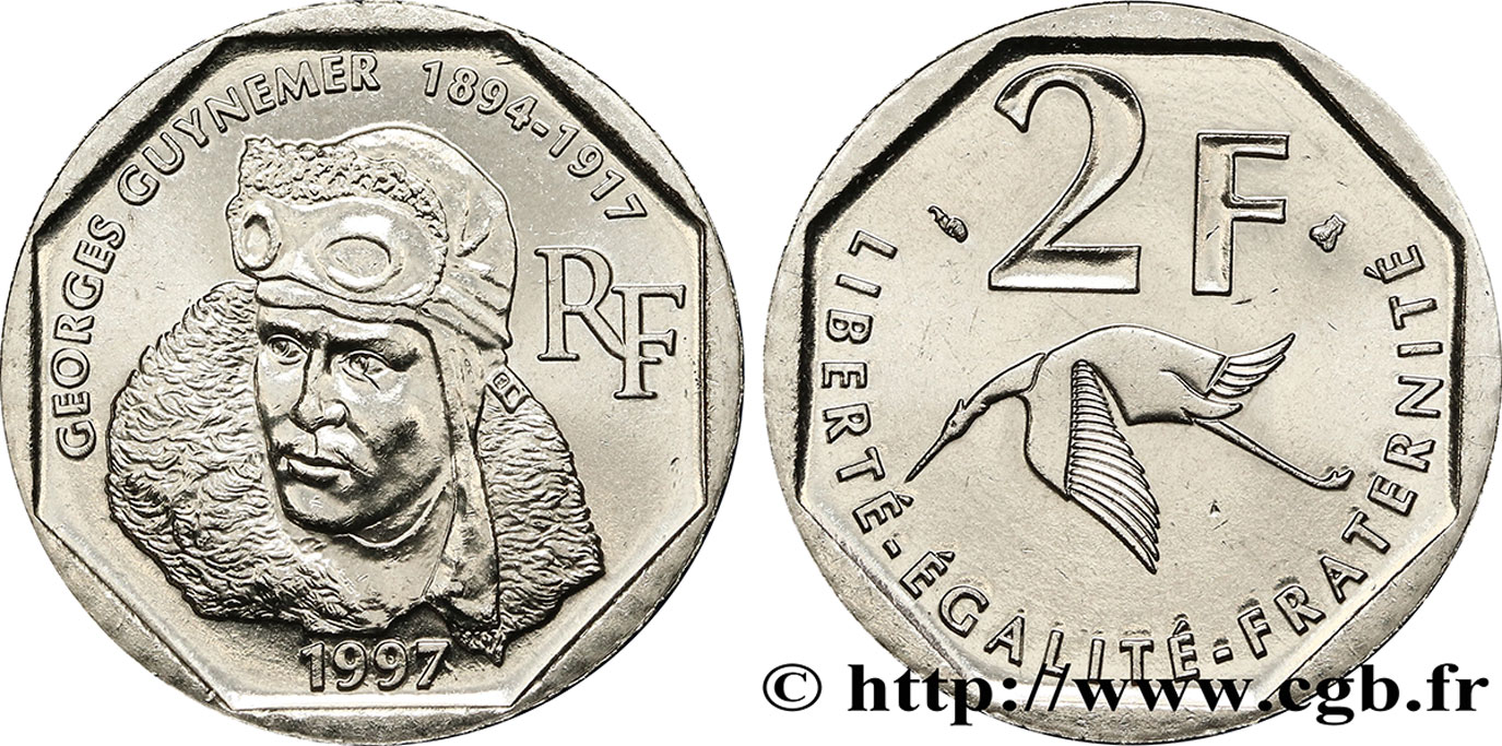 2 francs Georges Guynemer 1997 Pessac F.275/2 MS63