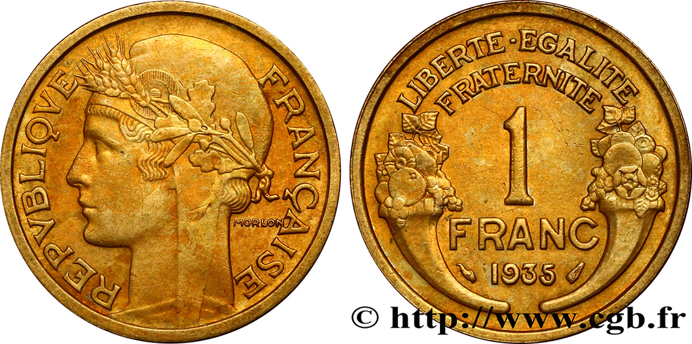 1 franc Morlon 1935 Paris F.219/6 TB35 
