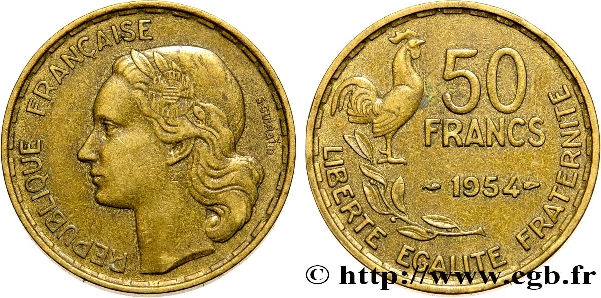 50 francs Guiraud 1954  F.425/12 XF48 