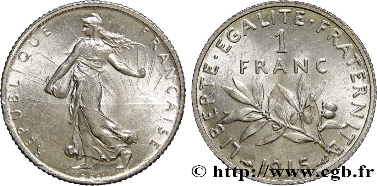 1 franc Semeuse 1915 Paris F.217/21 FDC65