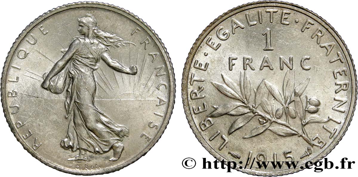 1 franc Semeuse 1915 Paris F.217/21 SPL63