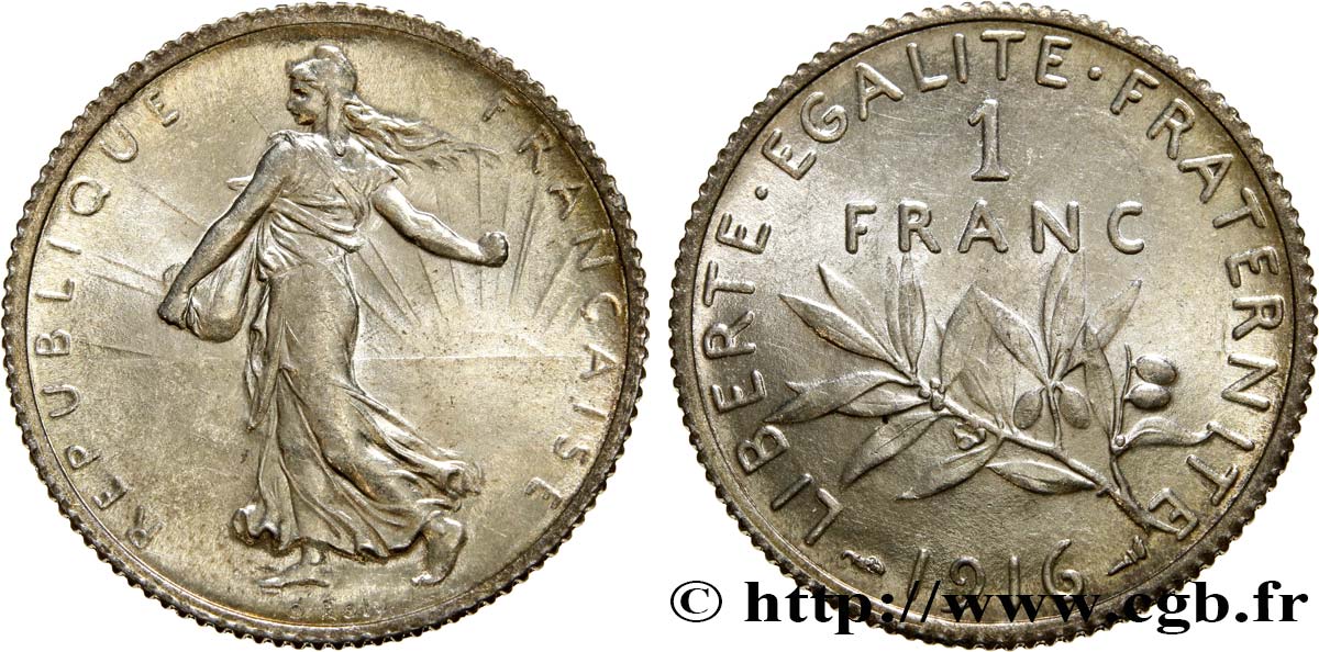 1 franc Semeuse 1916 Paris F.217/22 FDC65