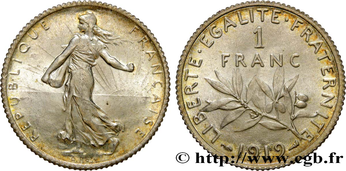 1 franc Semeuse 1919 Paris F.217/25 FDC65 