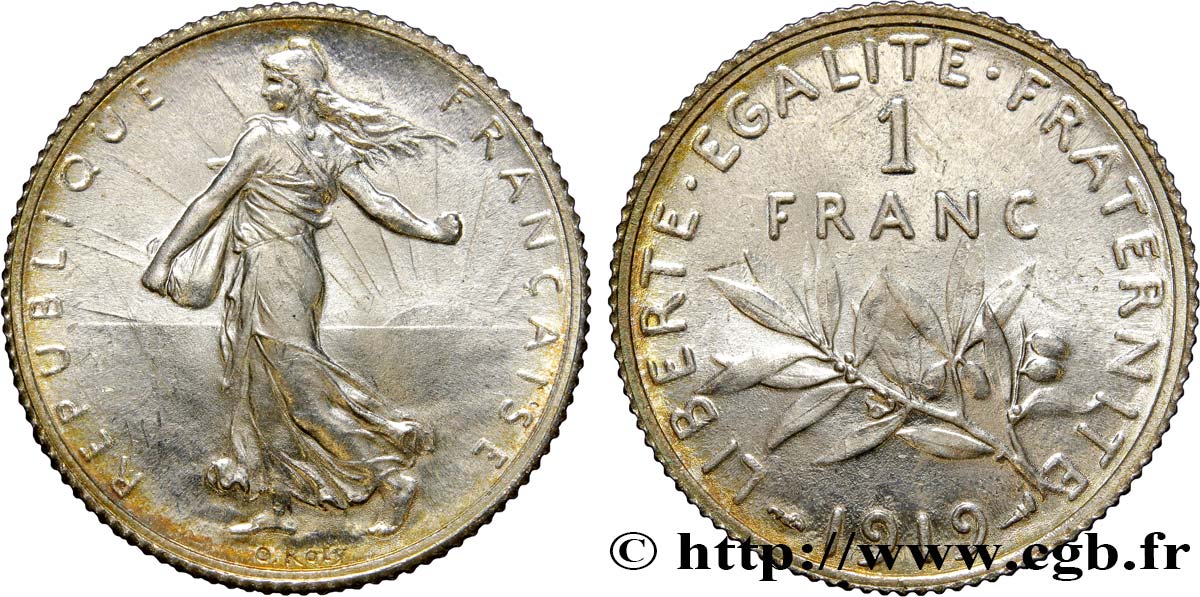 1 franc Semeuse 1919 Paris F.217/25 FDC65