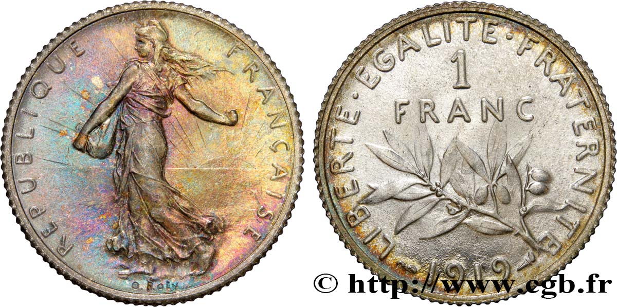 1 franc Semeuse 1919 Paris F.217/25 FDC65