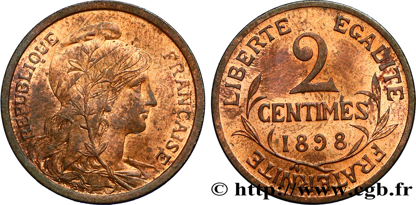 2 centimes Daniel-Dupuis 1898 Paris F.110/1 SPL60 