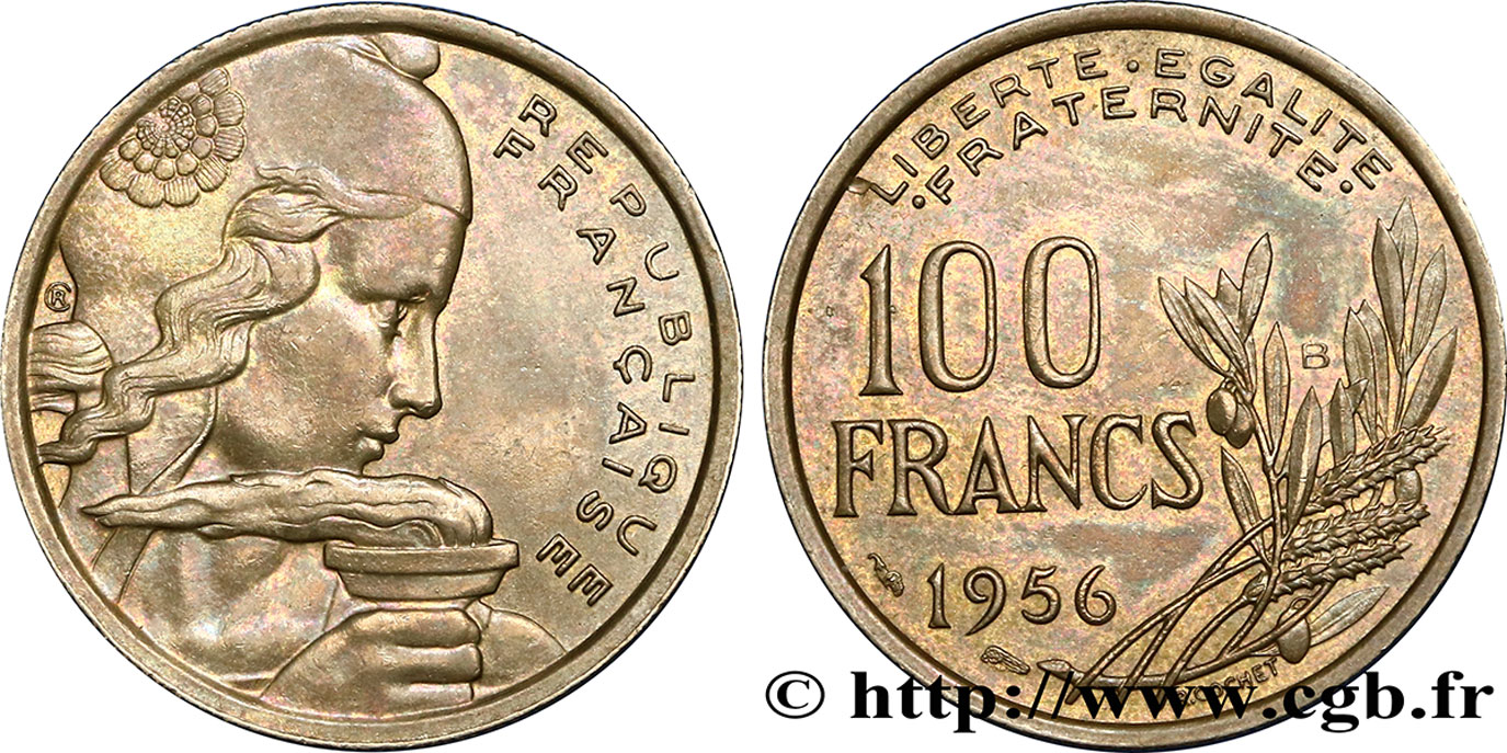 100 francs Cochet 1956 Beaumont-le-Roger F.450/9 TTB50 