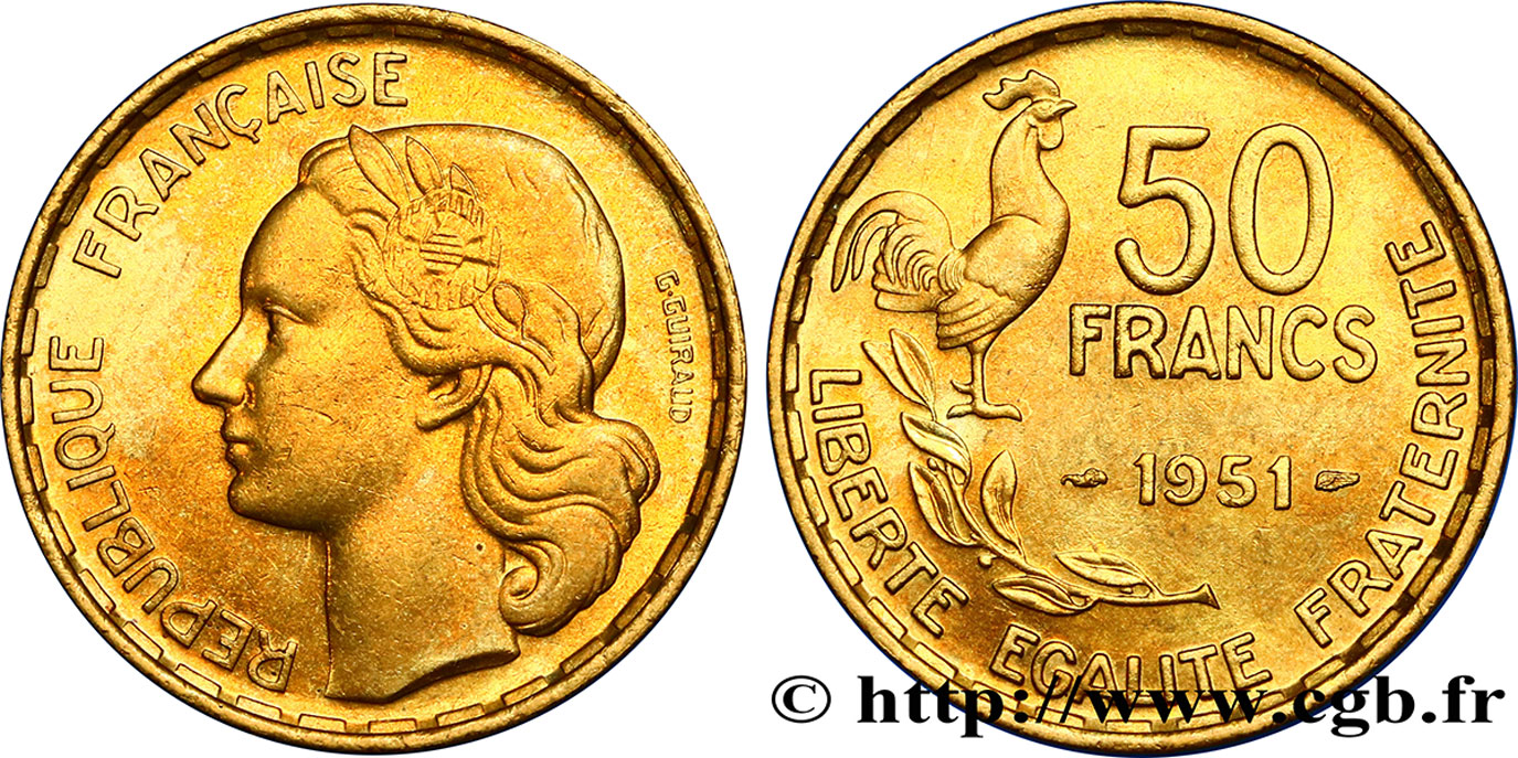 50 francs Guiraud 1951  F.425/5 MS62 