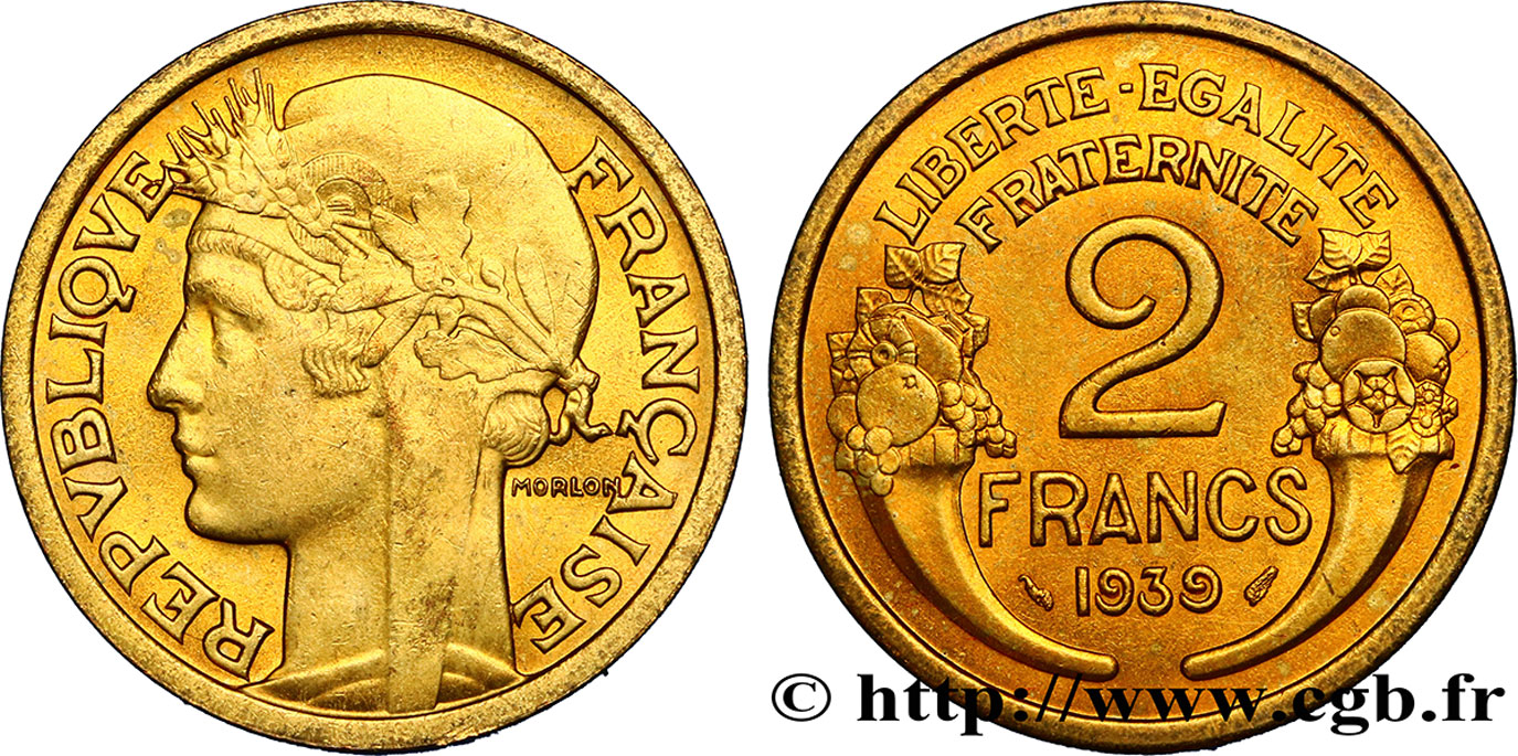 2 francs Morlon 1939  F.268/12 AU55 