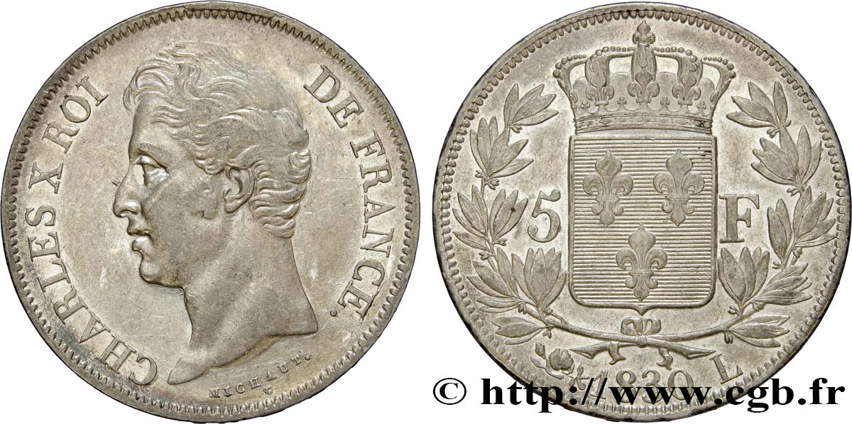 5 francs Charles X, 2e type 1830 Bayonne F.311/47 BB54 