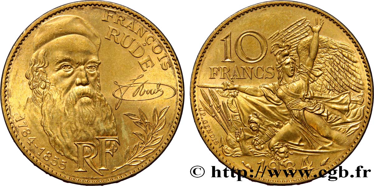10 francs François Rude 1984  F.369/2 SUP62 
