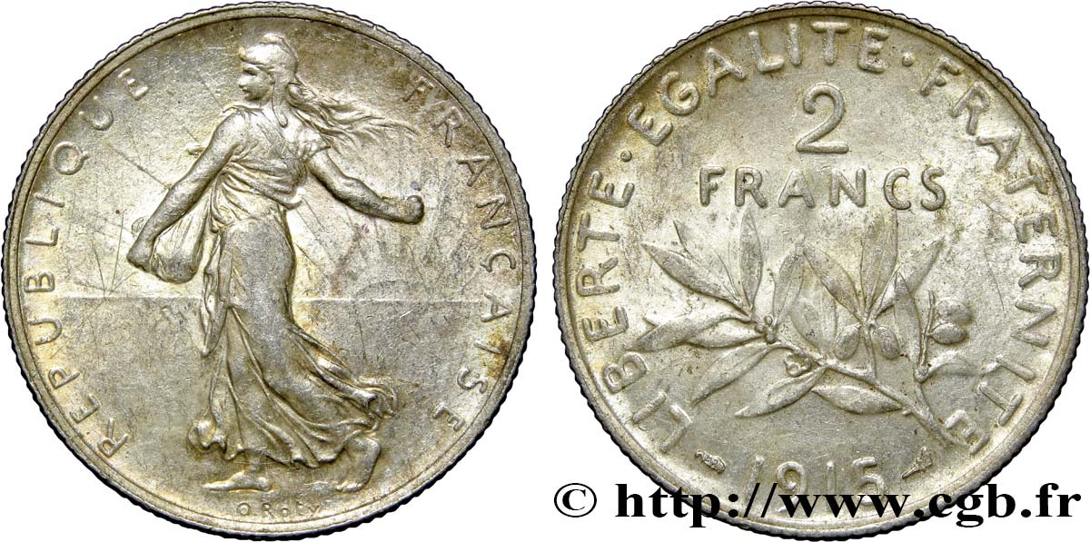 2 francs Semeuse 1915  F.266/17 BB50 