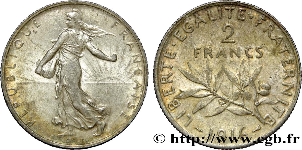 2 francs Semeuse 1916  F.266/18 BB50 