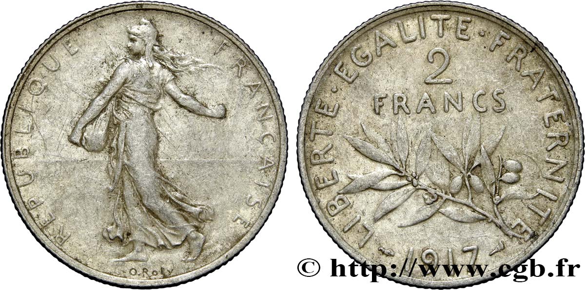 2 francs Semeuse 1917  F.266/19 BB40 
