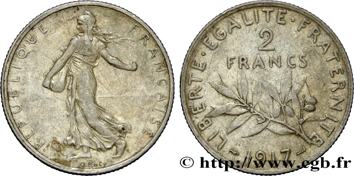 2 francs Semeuse 1917  F.266/19 BB45 