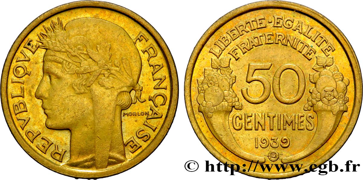50 centimes Morlon 1939 Bruxelles F.192/16 TTB50