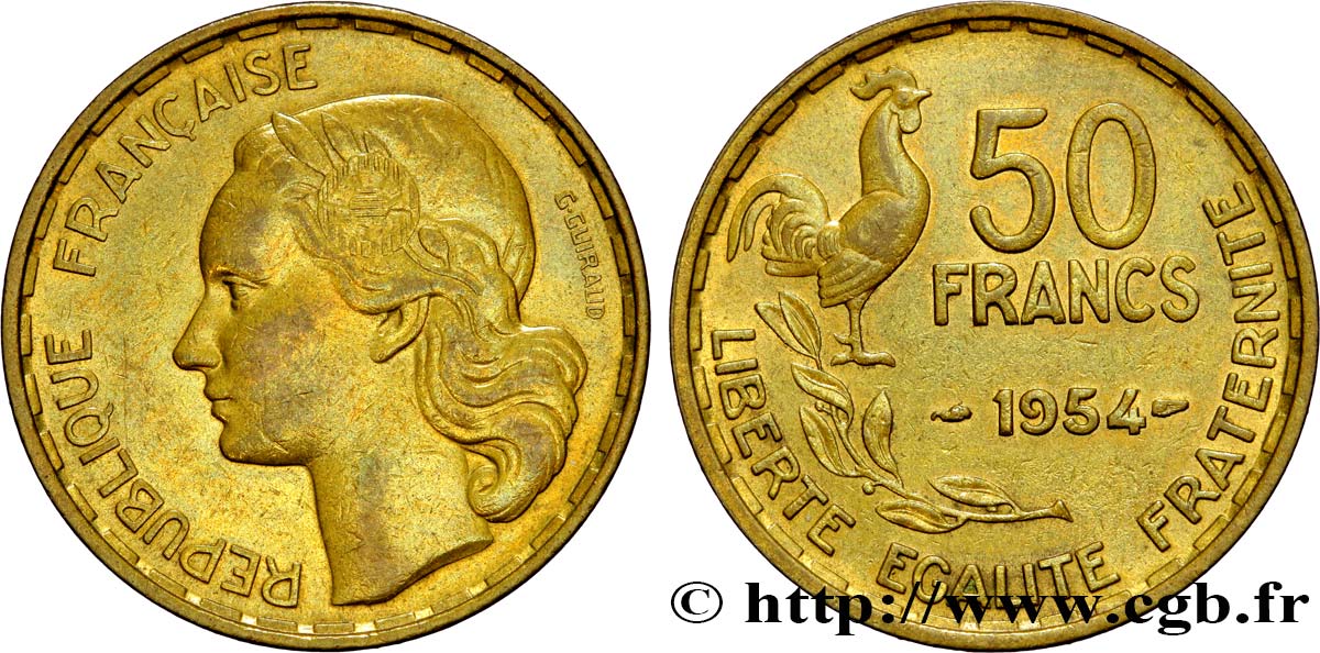 50 francs Guiraud 1954  F.425/12 TTB50 