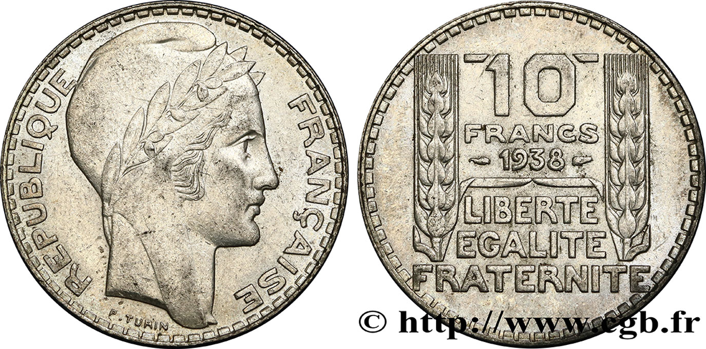 10 francs Turin 1938  F.360/9 TTB50 