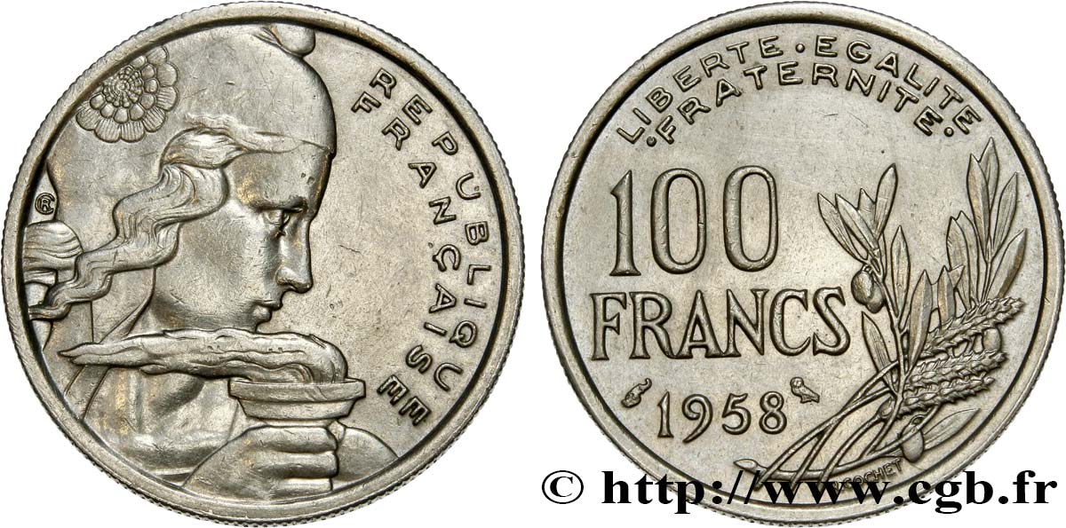 100 francs Cochet, chouette 1958  F.450/13 AU 