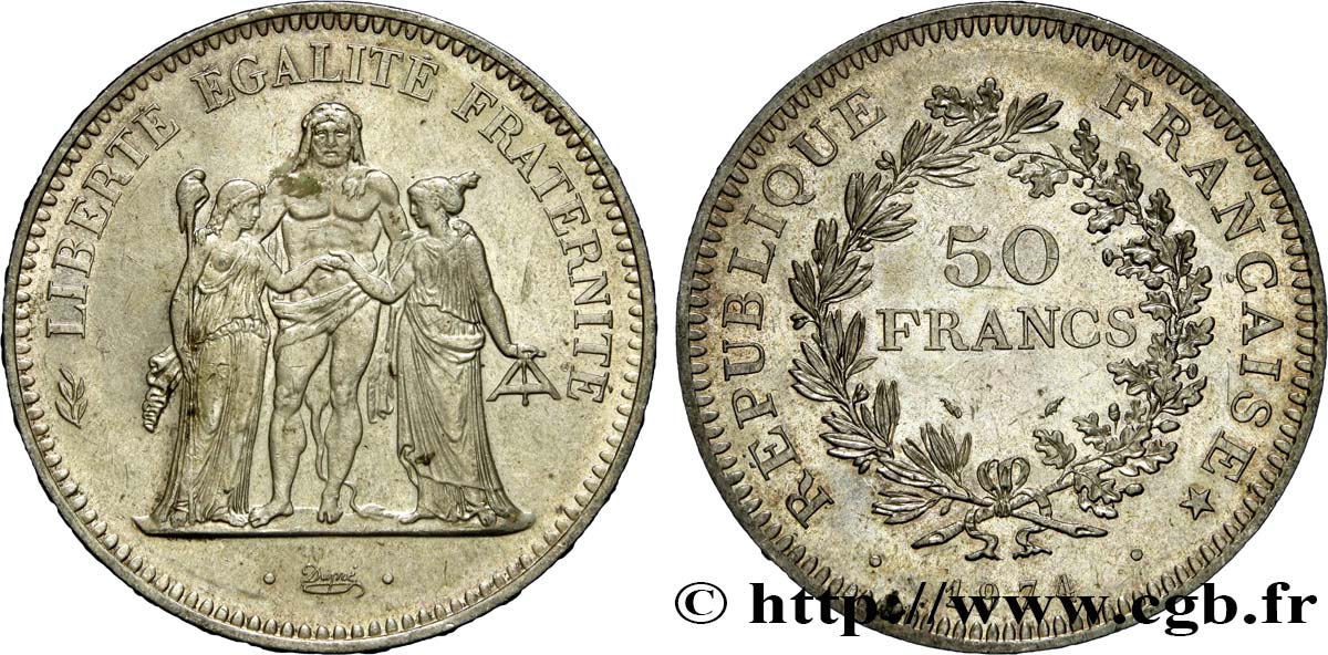 50 francs Hercule, avers de la 20 francs 1974  F.426/1 BB52 