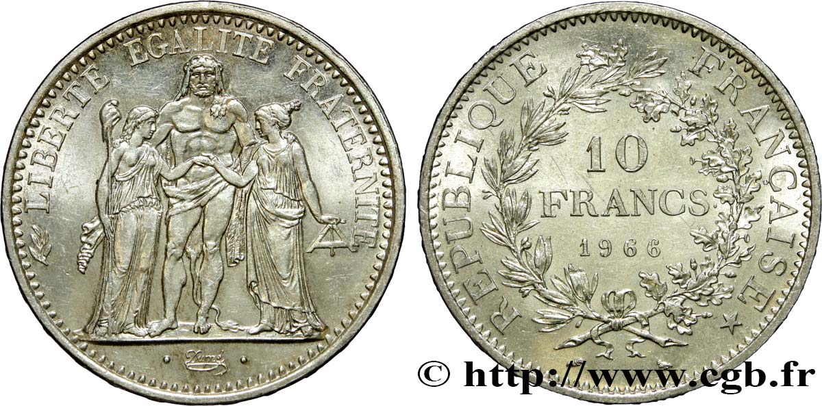 10 francs Hercule 1966  F.364/4 SUP55 