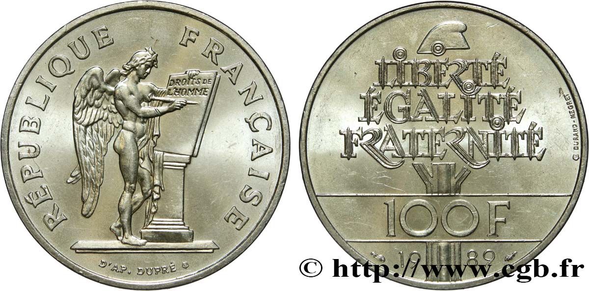 100 francs Droits de l’Homme 1989  F.457/2 MS63 