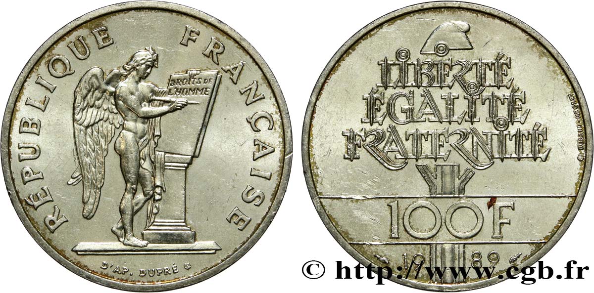 100 francs Droits de l’Homme 1989 F.457/2 AU55