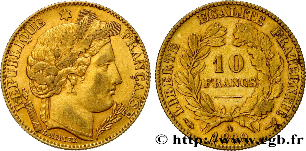 10 francs or Cérès, Troisième République 1899 Paris F.508/5 BB45 