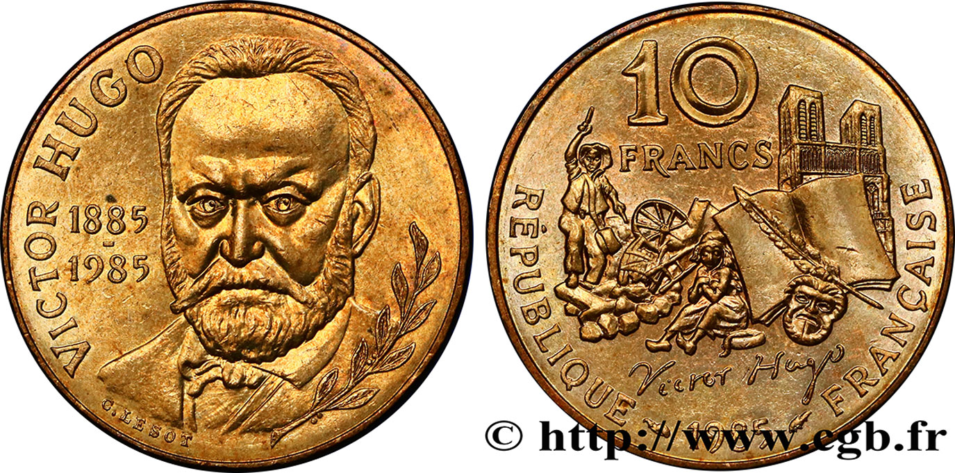 10 francs Victor Hugo 1985 F.370/2 MS60