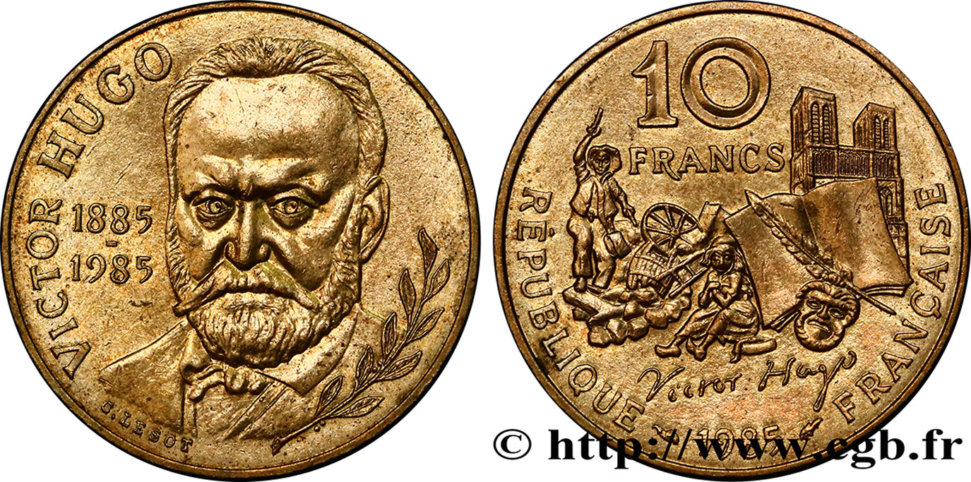 10 francs Victor Hugo 1985  F.370/2 MS60 