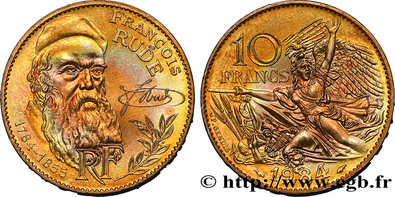 10 francs François Rude 1984  F.369/2 MS62 