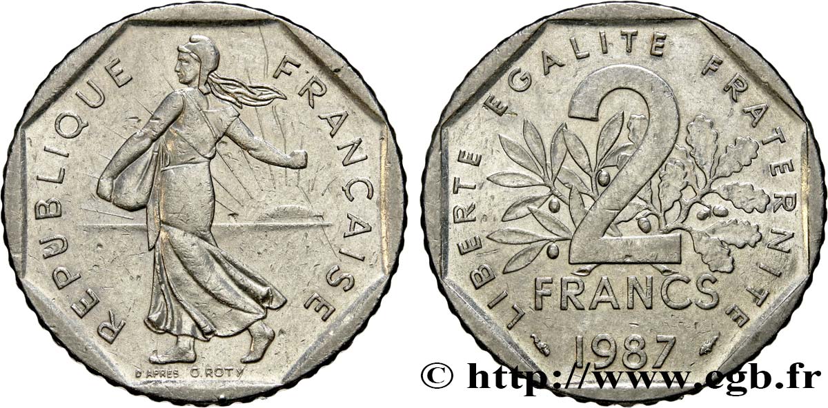 2 francs Semeuse, nickel 1987 Pessac F.272/11 BB50 