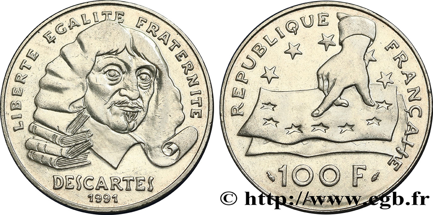100 francs René Descartes 1991 F.459/2 AU