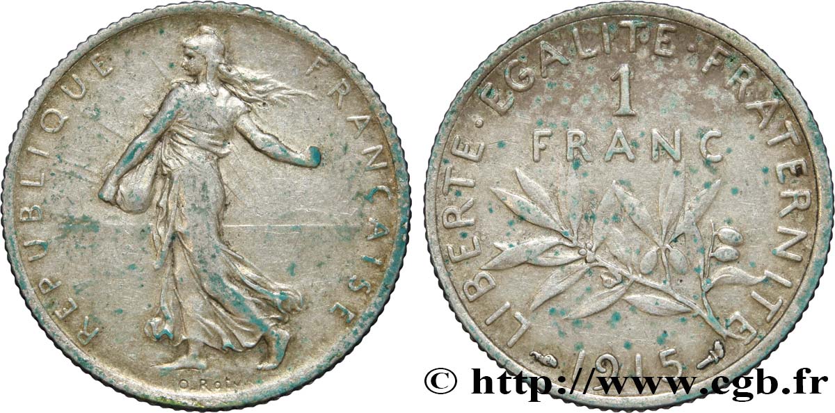 1 franc Semeuse 1915 Paris F.217/21 TTB50