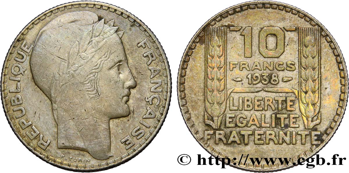 10 francs Turin 1938  F.360/9 SS45 