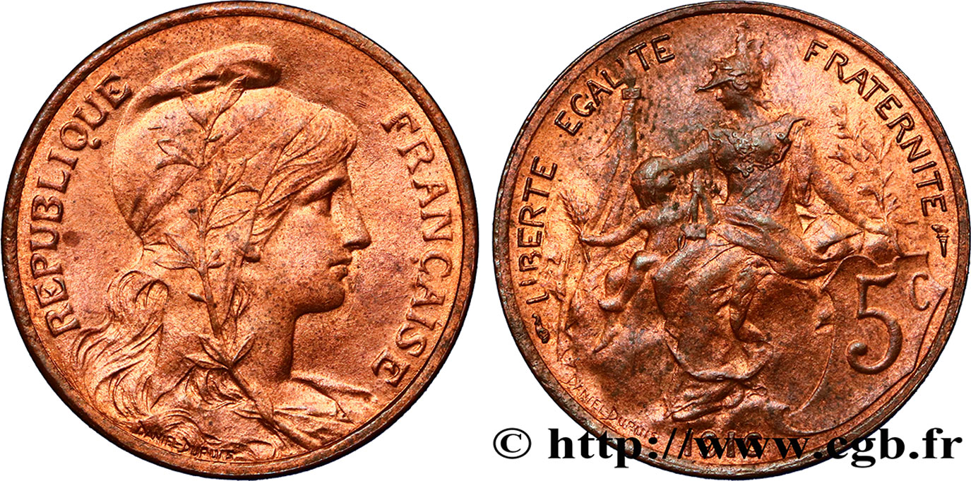 5 centimes Daniel-Dupuis 1916  F.119/28 EBC60 