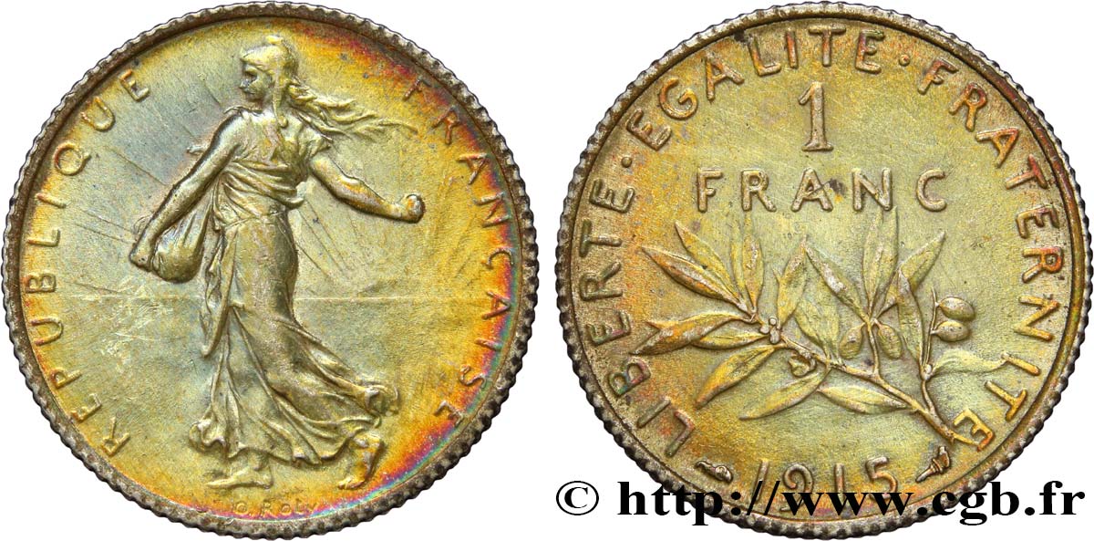 1 franc Semeuse 1915 Paris F.217/21 SUP