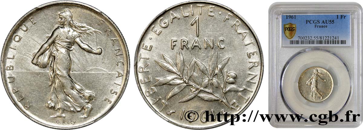 1 franc Semeuse, nickel 1961 Paris F.226/6 SPL55 PCGS